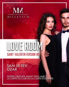Samedi 14 février soirée saint valentin Millenium Lisieux meilleure boite de nuit normandie