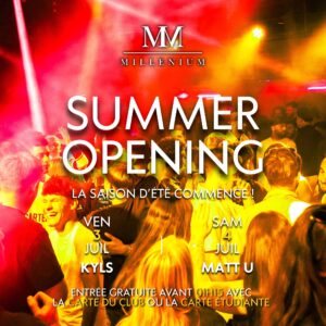 Millenium Lisieux meilleure boite de nuit de Normandie 3 et 4 Juillet 2026 summer opening format carré