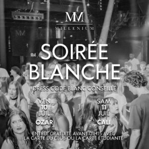 Soirée Blanche MilléniuM Lisieux - dress code blanc discothèque Calvados été
