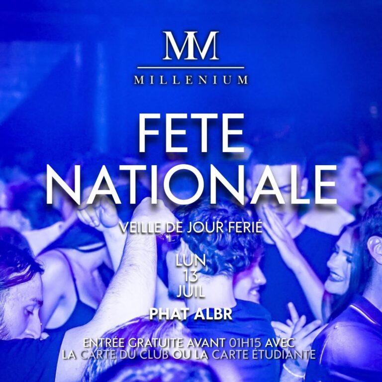 Soirée Fête Nationale 13 juillet - MilléniuM Lisieux, boite de nuit ouverte veille 14 juillet Normandie