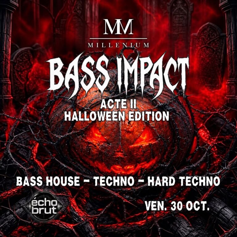 Bass Impact 2 Halloween 30 octobre - MilléniuM Lisieux soirée techno hard techno Normandie