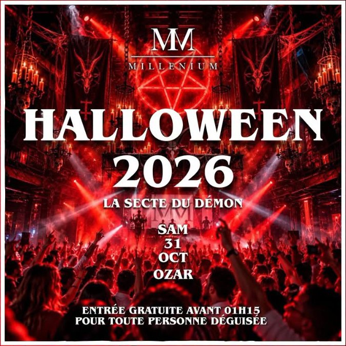 Halloween 2026 MilléniuM Lisieux - soirée déguisée La Secte du Démon discothèque Calvados