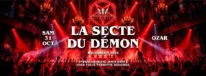 Soirée Halloween 31 octobre La Secte du Démon - MilléniuM Lisieux, meilleure boite de nuit Normandie